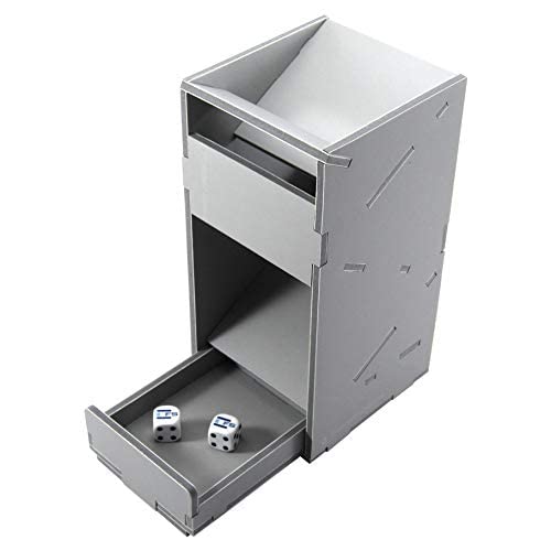 Foldable Space Grey Modular Wooden Dice Tower for D&D, RPG & Board Games - Portable Gaming Accessory for Tabletop Enthusiasts