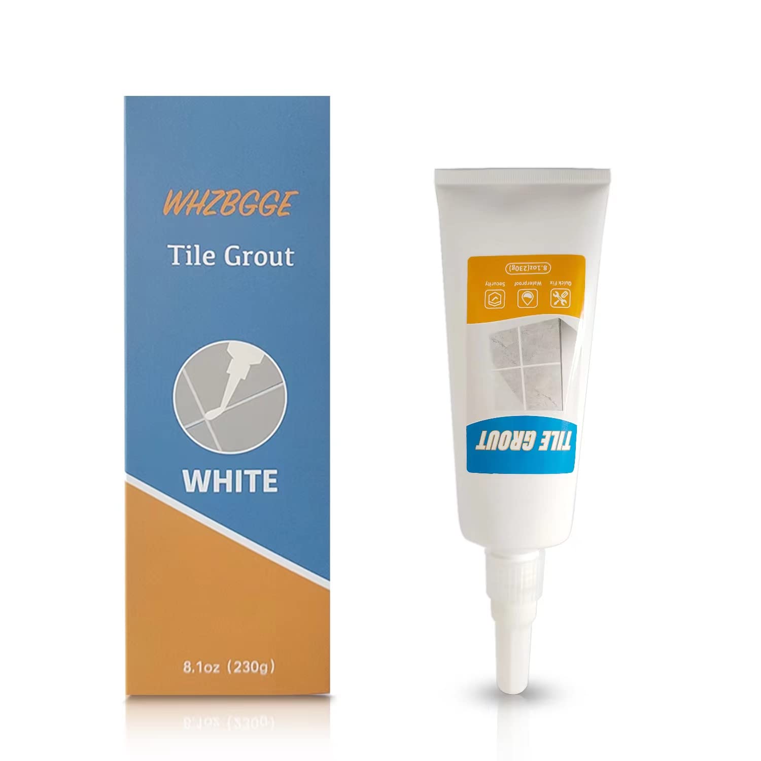 White Tile Grout Filler - Fast Drying Grout Repair & Sealer for Restoring Tile Joints | Perfect for Bathroom, Kitchen & Floor Tile Renovation