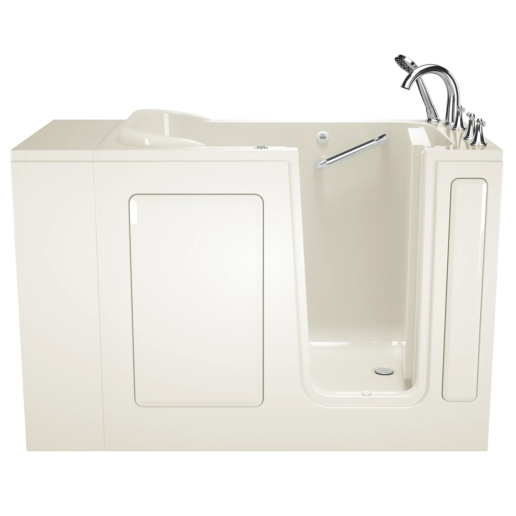 28x48 Inch Gelcoat Walk-In Bathtub with Whirlpool System - Right Hand Door & Drain - Ideal for Elderly & Accessible Bathing