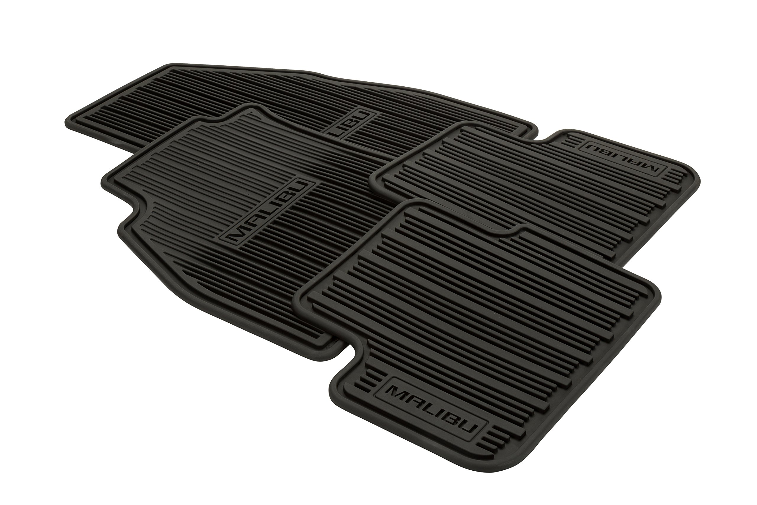 Premium GM Accessories 23218726 Black All-Weather Front & Rear Floor Mats - Durable Protection for Trucks, SUVs & Cars in Rain, Snow & Mud