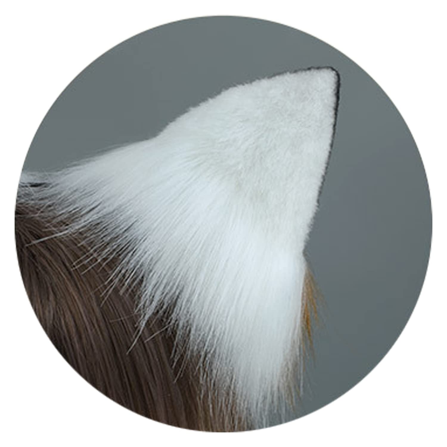 Faylay Women's Furry Animal Ear Headband - Cute Dog Ear Hair Accessories for Cosplay, Halloween, and Daily Fashion