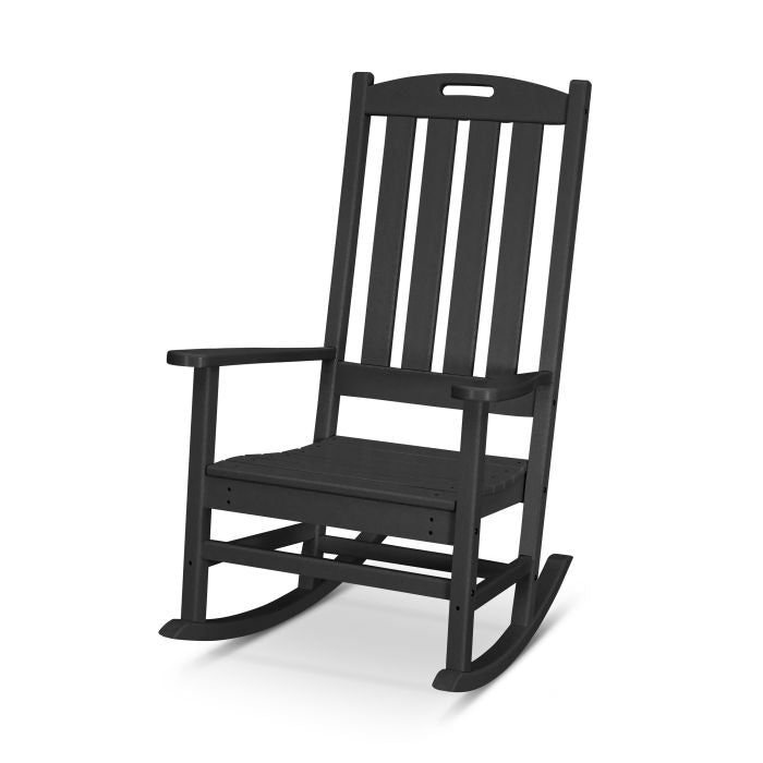 POLYWOOD Nautical Porth Rocking Chair - All-Weather Outdoor Furniture - Perfect for Patio, Deck, Garden & Porch Relaxation