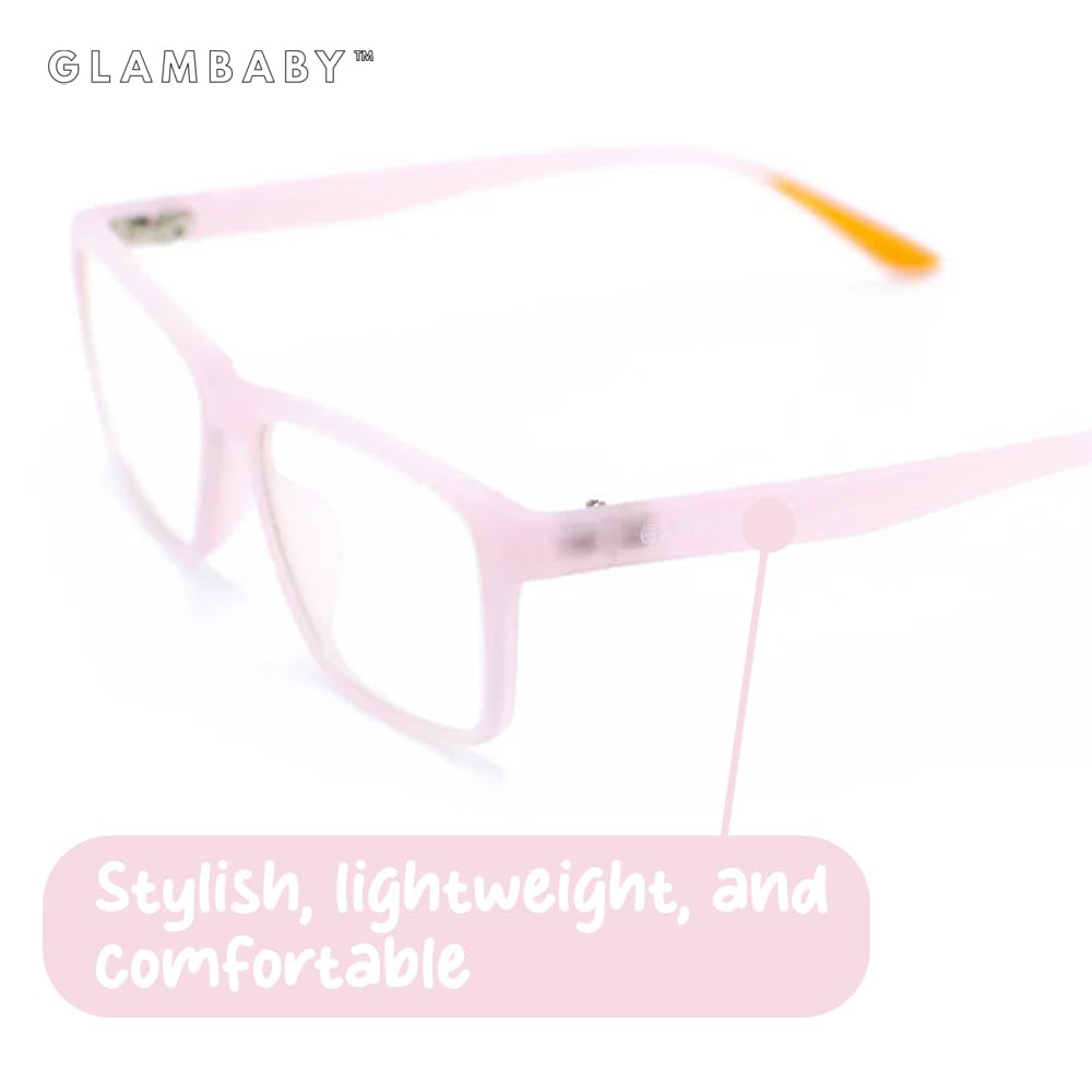 GlamBaby Hayes Blue Light Blocking Glasses for Kids - Anti UV Eye Protection, Comfortable & Lightweight Computer Glasses for Boys and Girls - Perfect for Online Classes, Gaming, and Screen Time