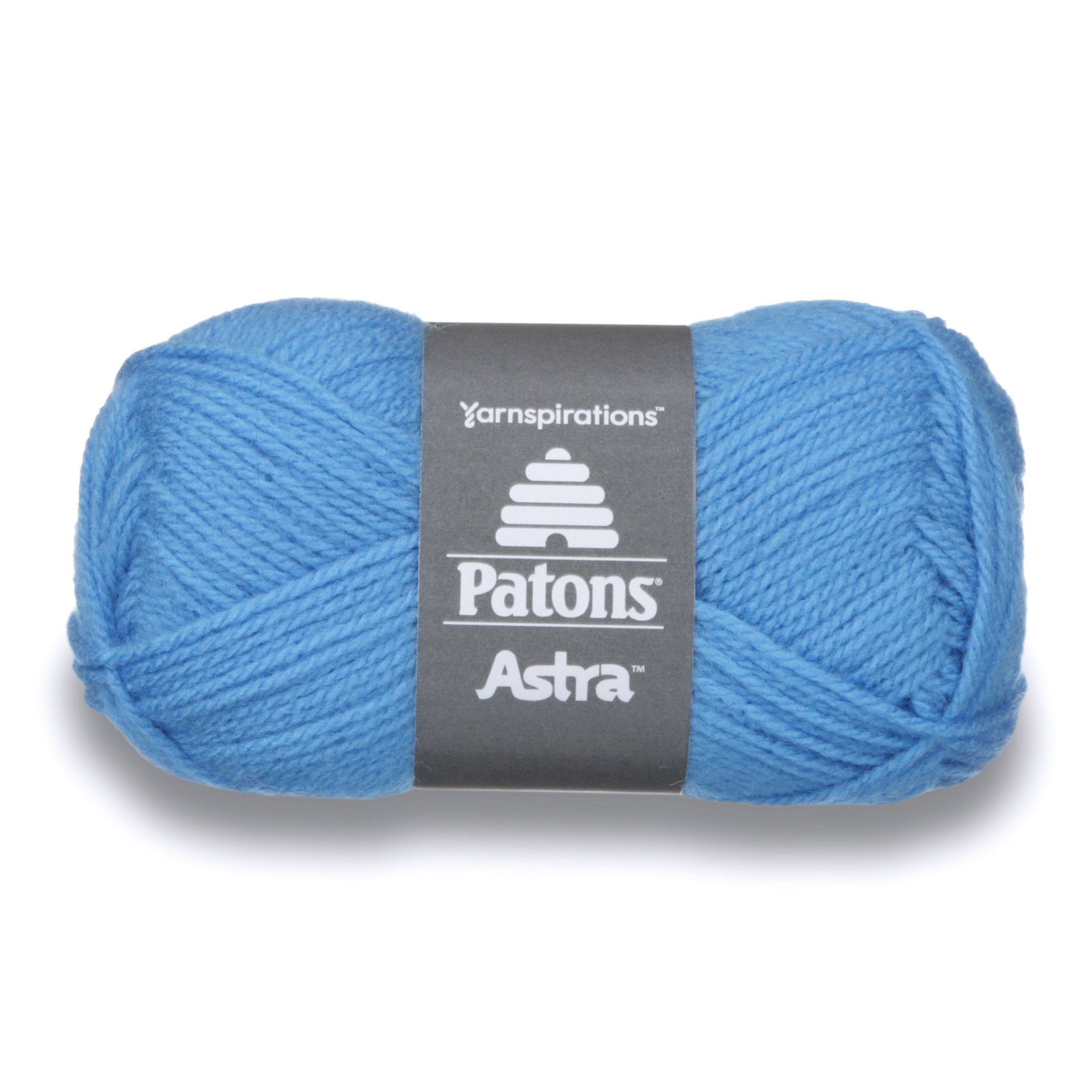 Patons 10017387 Astra Medium Weight Yarn - 1.75 oz, Soft Blue - Perfect for Knitting & Crocheting Scarves, Hats, and Baby Blankets