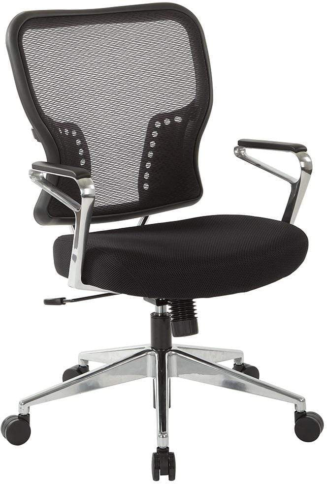 Ergonomic Air Grid® Back Support & Padded Mesh Seat Office Chair with Lumbar Support - Adjustable Height Swivel Task Chair for Home & Office Workspace [Model 213 37P91A7] - Perfect for Long Hours Sitting, Gaming, and Computer Work