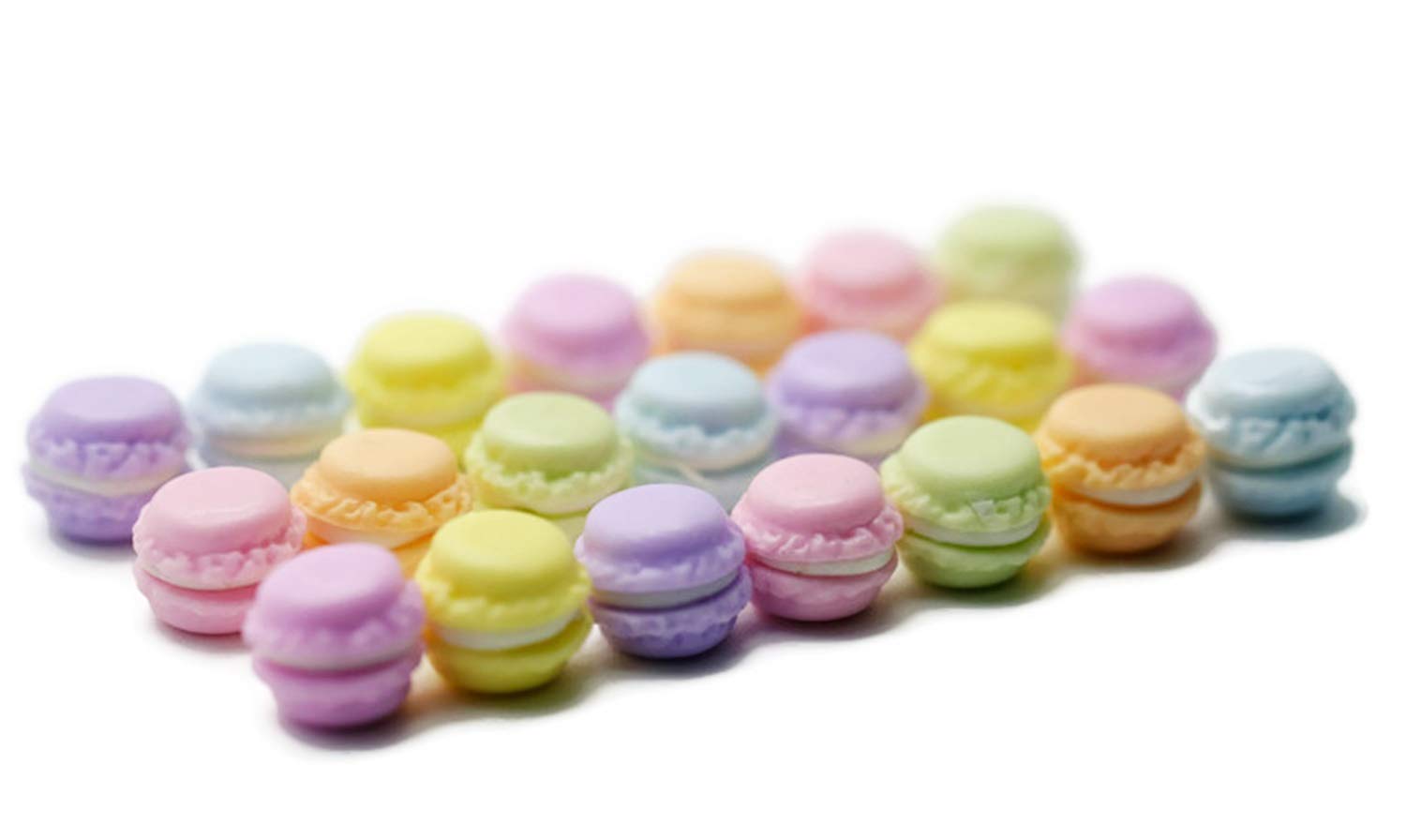 21 Pcs French Macaron Miniature Dollhouse Food - Tiny Bakery Decor for Doll Kitchens, Tea Parties & DIY Miniature Scenes