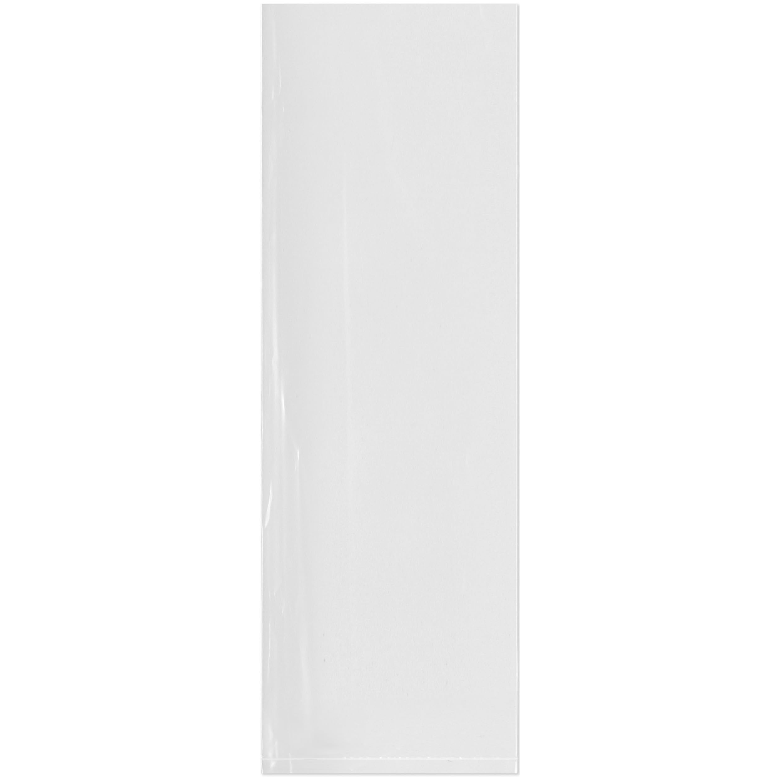 Plymor 8x24 Inch 2 Mil Clear Plastic Poly Bags - 1000 Pack | Perfect for Packaging, Storage & Shipping | Resealable Flat Open Bags for Crafts, Food, Retail & More
