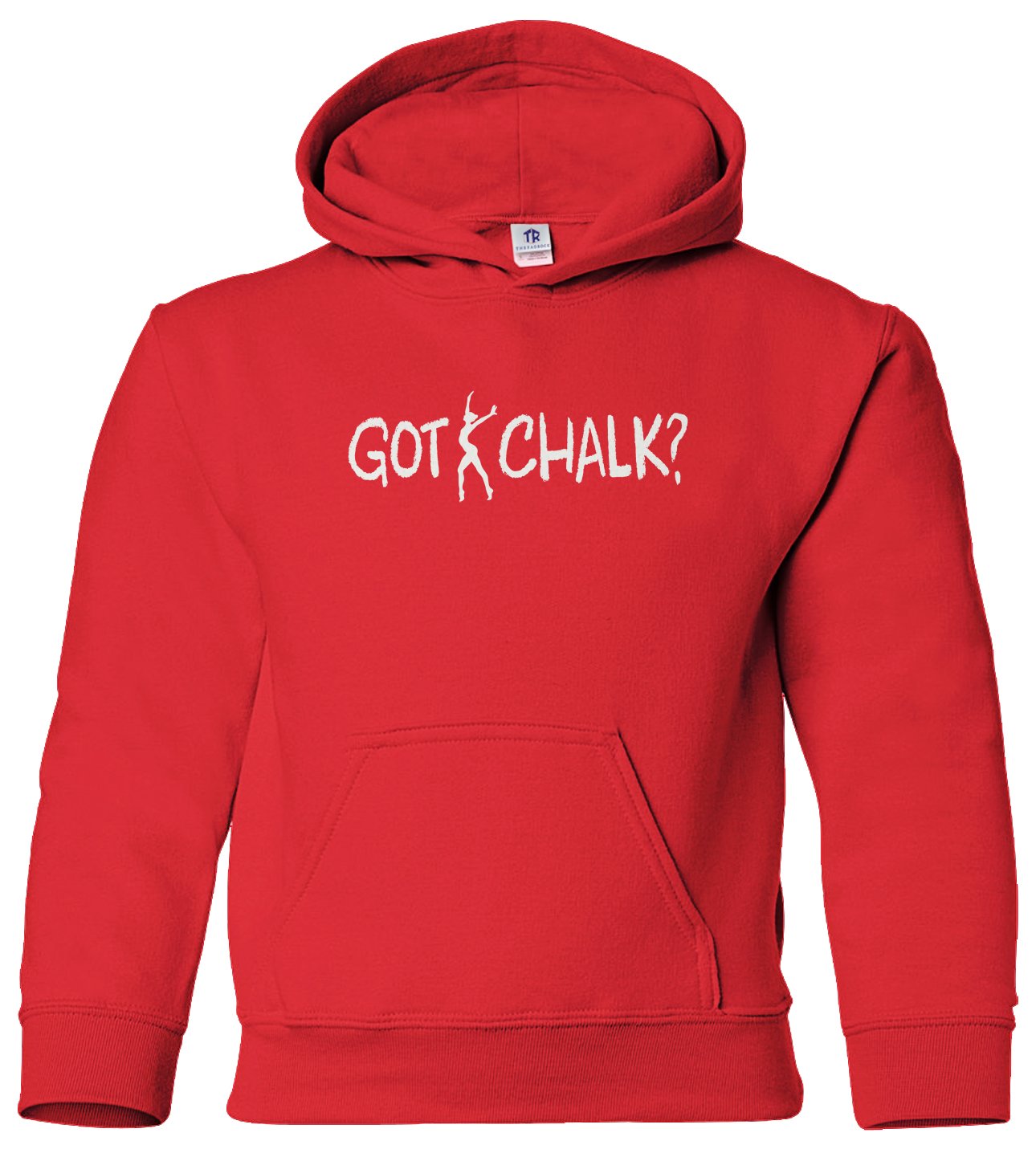 Threadrock Big Girls' Got Chalk Gymnastics Hoodie - Youth Pullover Sweatshirt for Gymnastics Practice, Cheerleading & Casual Wear