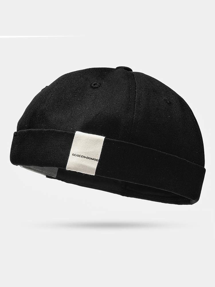 Men's Docker Cap Beanie - Adjustable Sailor Worker Hat with Rolled Cuff & Brimless Retro Design - Perfect for Winter, Outdoor Work, and Casual Streetwear