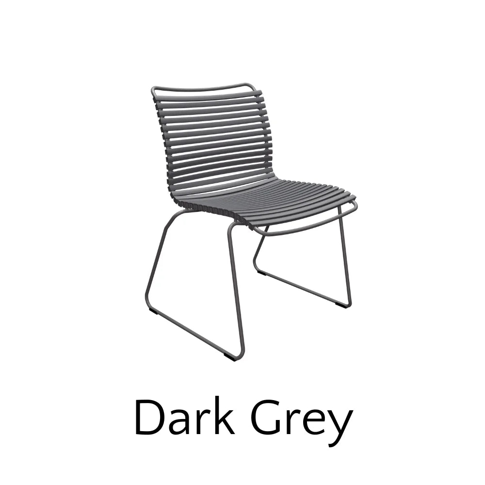 CLICK Outdoor Dining Chair - Armless Patio Chair for Backyard, Garden, Poolside & Restaurant - Weather-Resistant & Durable for Outdoor Use