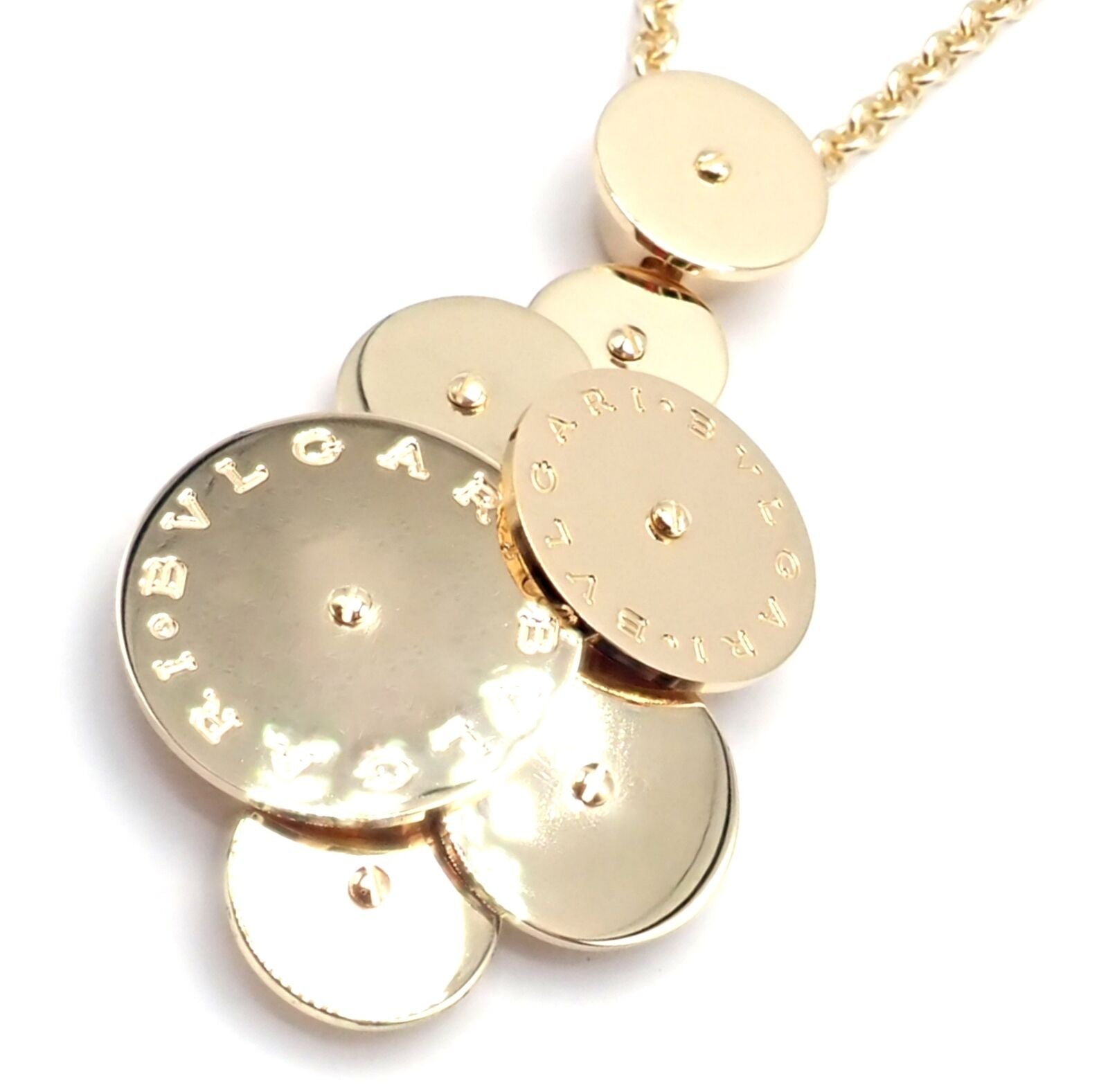 Authentic Bulgari Bvlgari Cicladi 18k Yellow Gold Large Pendant Necklace for Women - Luxury Statement Jewelry for Parties, Weddings & Special Occasions