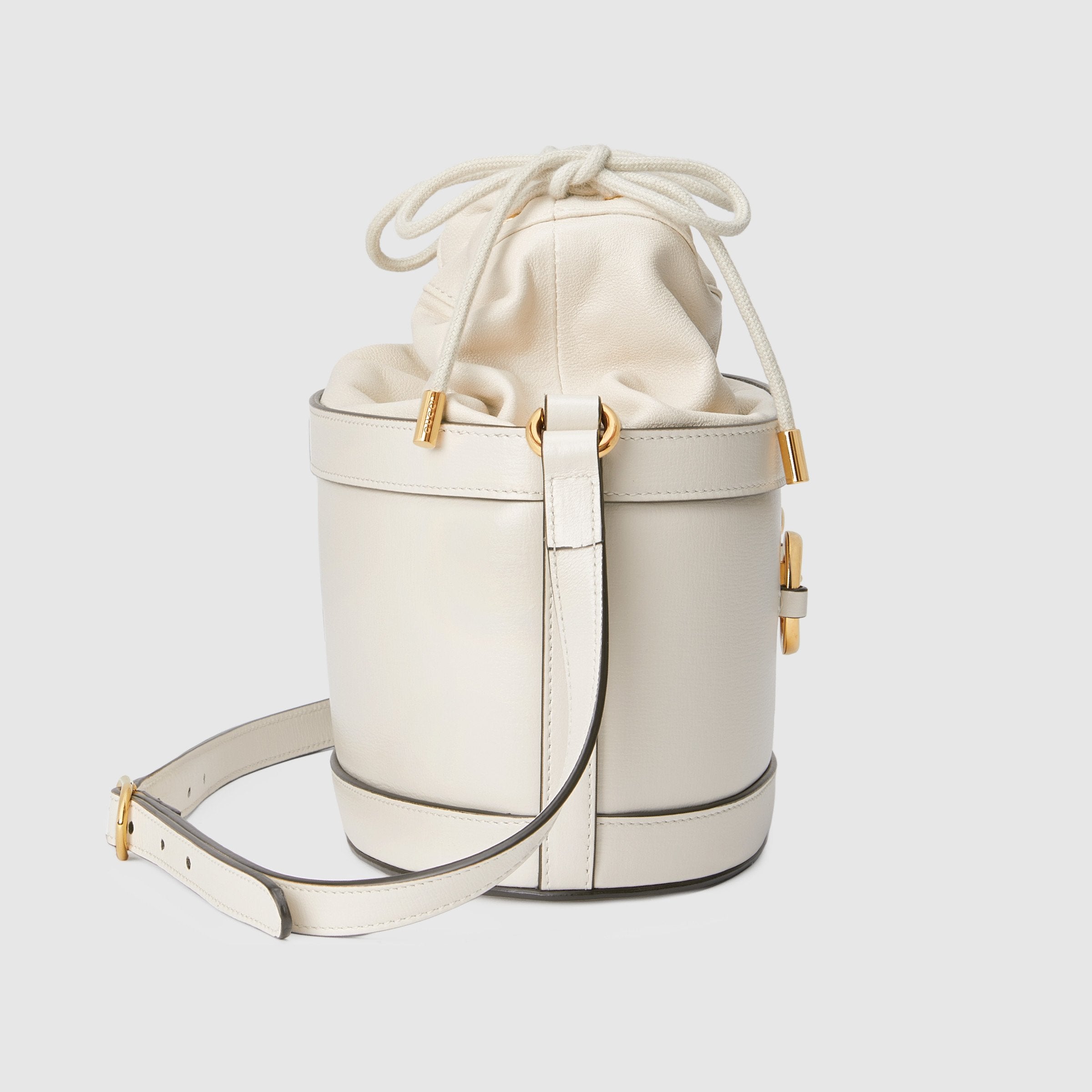Gucci 1955 Horsebit Bucket Bag in White | Luxury Designer Handbag for Women | Perfect for Everyday Use, Work & Special Occasions