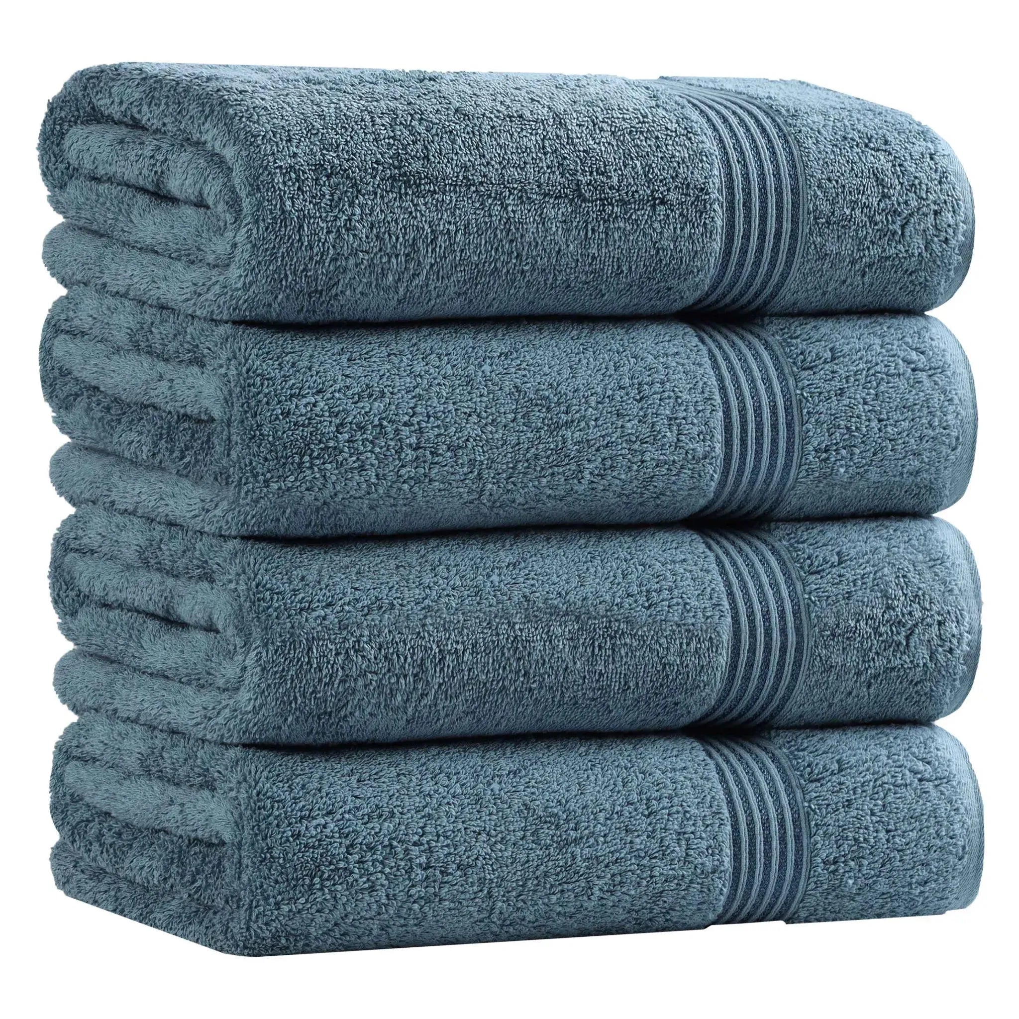 Premium Egyptian Cotton Bath Towels Set of 4 - Ultra Soft & Highly Absorbent Luxury Towels for Spa, Hotel & Home Use