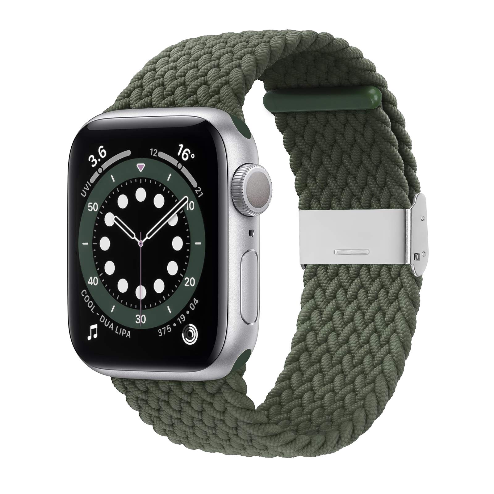 Bagoplus Braided Solo Loop Stretchable Band Compatible with Apple Watch Series 8/7/6/SE/5/4/3/2/1/Ultra - Adjustable Elastic Sport Strap for Women & Men (Fits 38mm/40mm/41mm/42mm/44mm/45mm/49mm) | Perfect for Workouts, Running & Everyday Wear