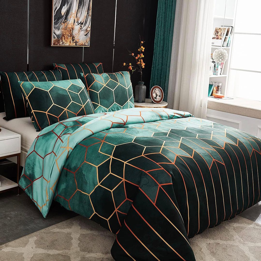 Giverny Quilt Cover Set - Super King Size Bedding - Luxury Soft Quilt Cover for Master Bedroom & Guest Room Decor