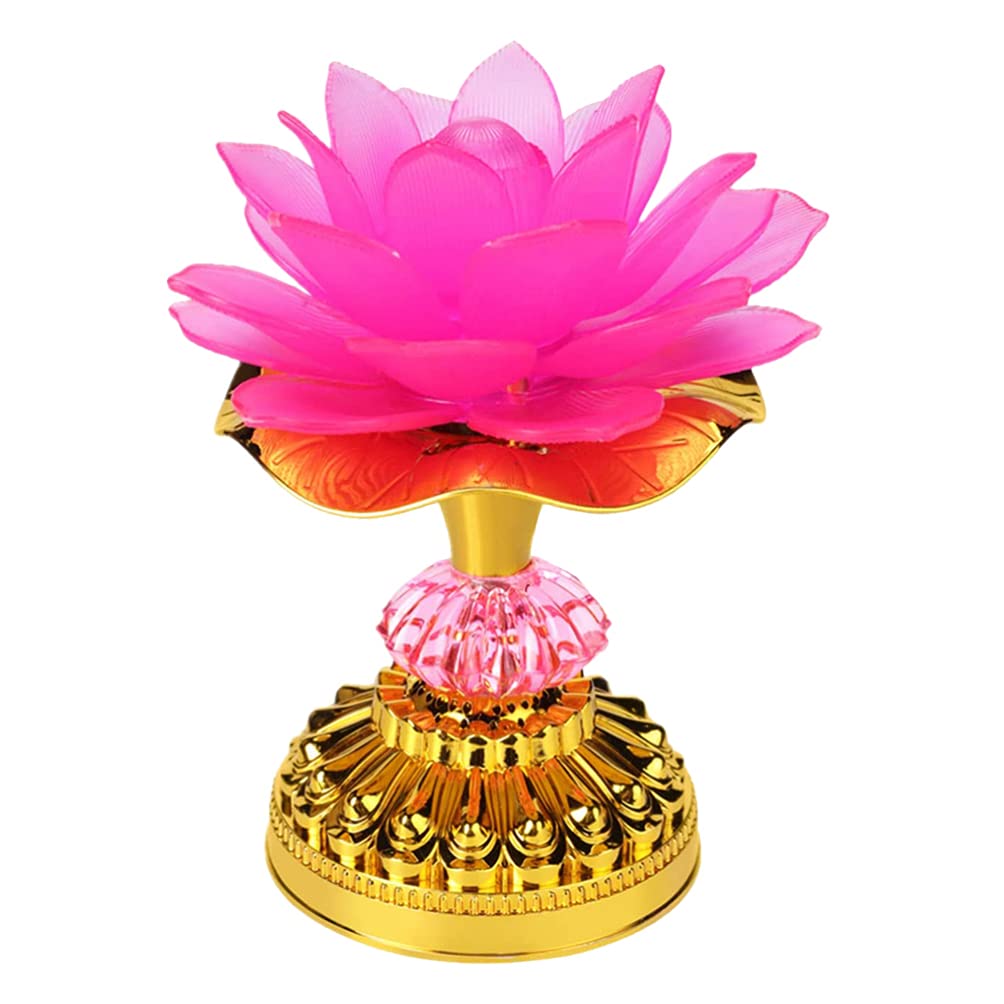 Uonlytech LED Buddhist Light - Color Changing Battery Operated Buddha Lamp for Prayer & Meditation | Home Office Decor, Worship & Spiritual Spaces (Red, No Battery Included)