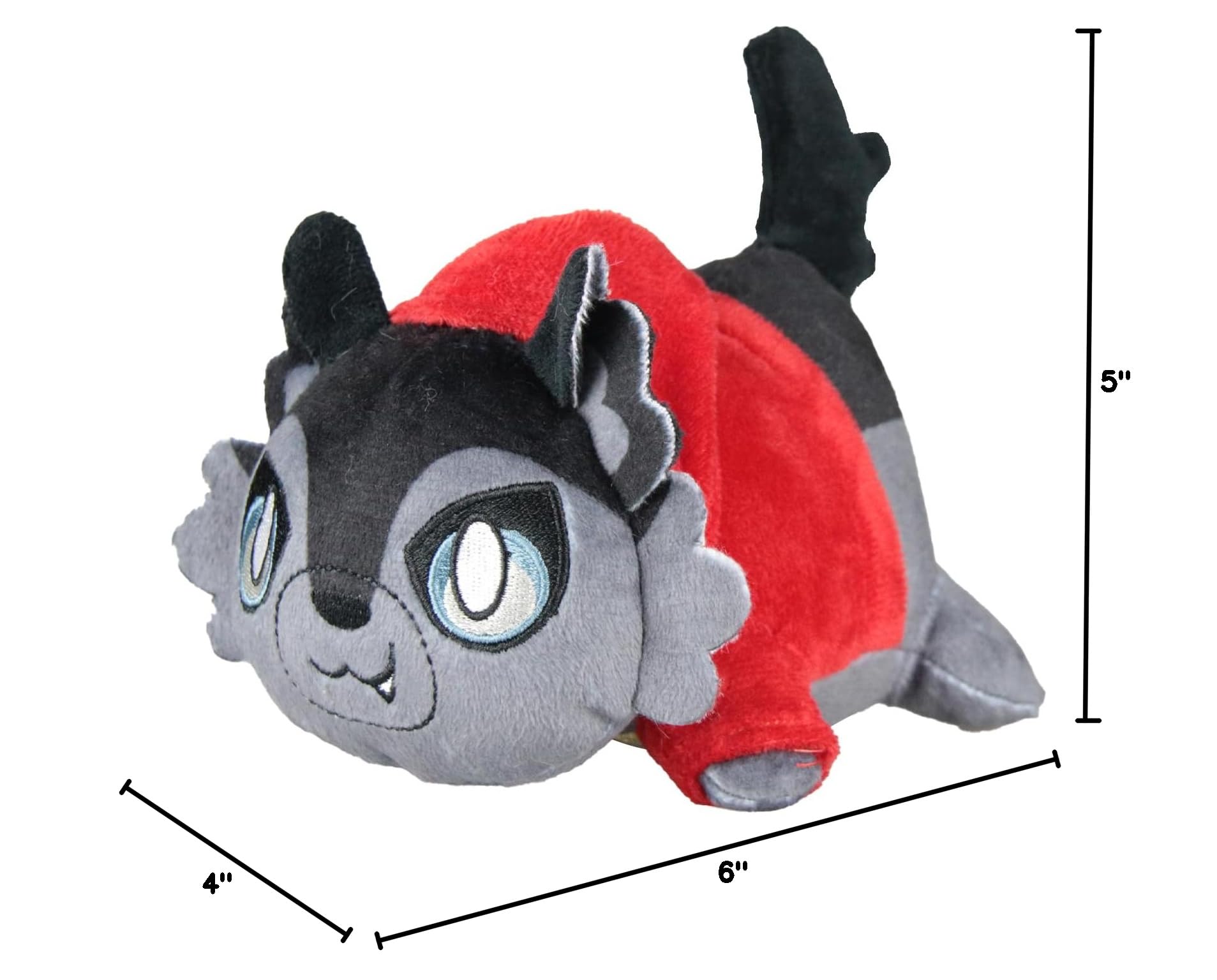 Cute Anime Cartoon Cat Stuffed Animal Plush Toy - Mee-Meow Cat Plushie with Cat Food Design, Soft Pillow Gift for Kids, Birthday & Christmas Present (Red Aaron's Cat) - Perfect for Cuddling, Room Decor & Anime Lovers