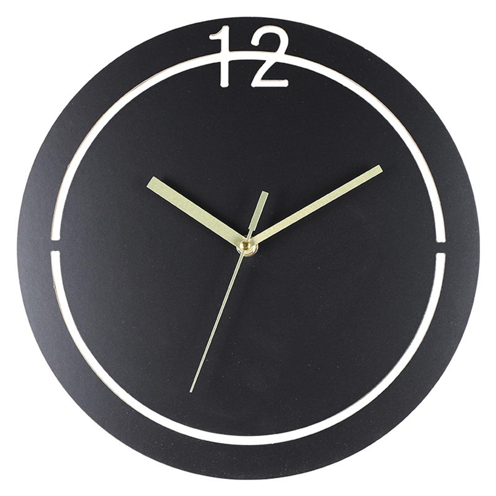 MagiDeal 12 Inch Round Silent Non-Ticking Wall Clock - Battery Operated Modern Decorative Clock for Living Room, Bedroom, Kitchen & Office - Perfect Home Decor & Gift Idea (Style D)