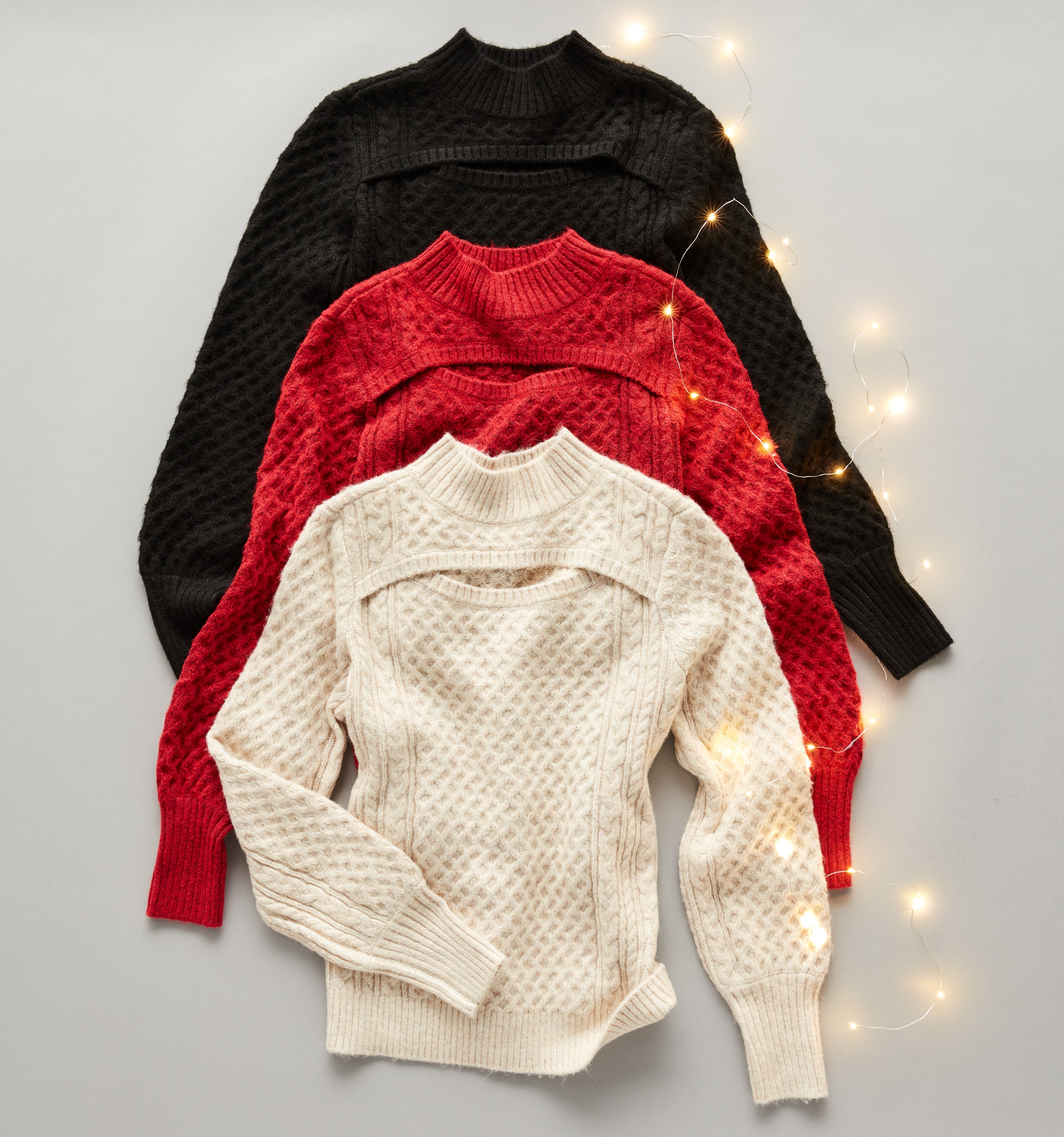 Plus Size Cable Knit Sweater for Women - Cozy Winter Pullover with Stylish Cut Out Design | Perfect for Holiday Parties & Casual Outfits