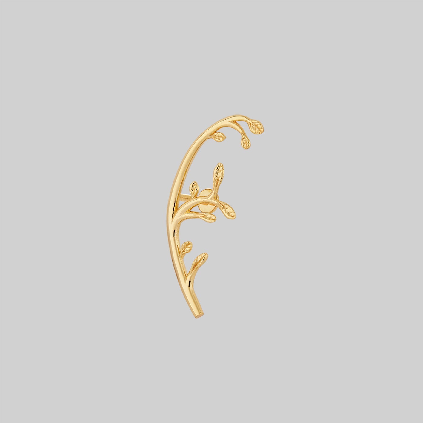 VENETIA Delicate Leaf Vine Stud Earrings - 14K Gold Plated Dainty Floral Earrings for Women, Perfect for Weddings, Parties & Everyday Elegance