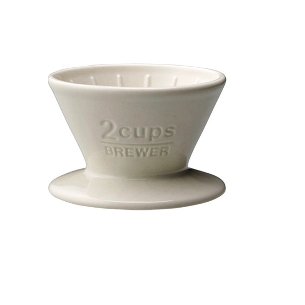 KINTO SCS 27629 Porcelain Coffee Brewer - 2 Cup Capacity, Dishwasher Safe, White - Perfect for Home, Office & Coffee Lovers