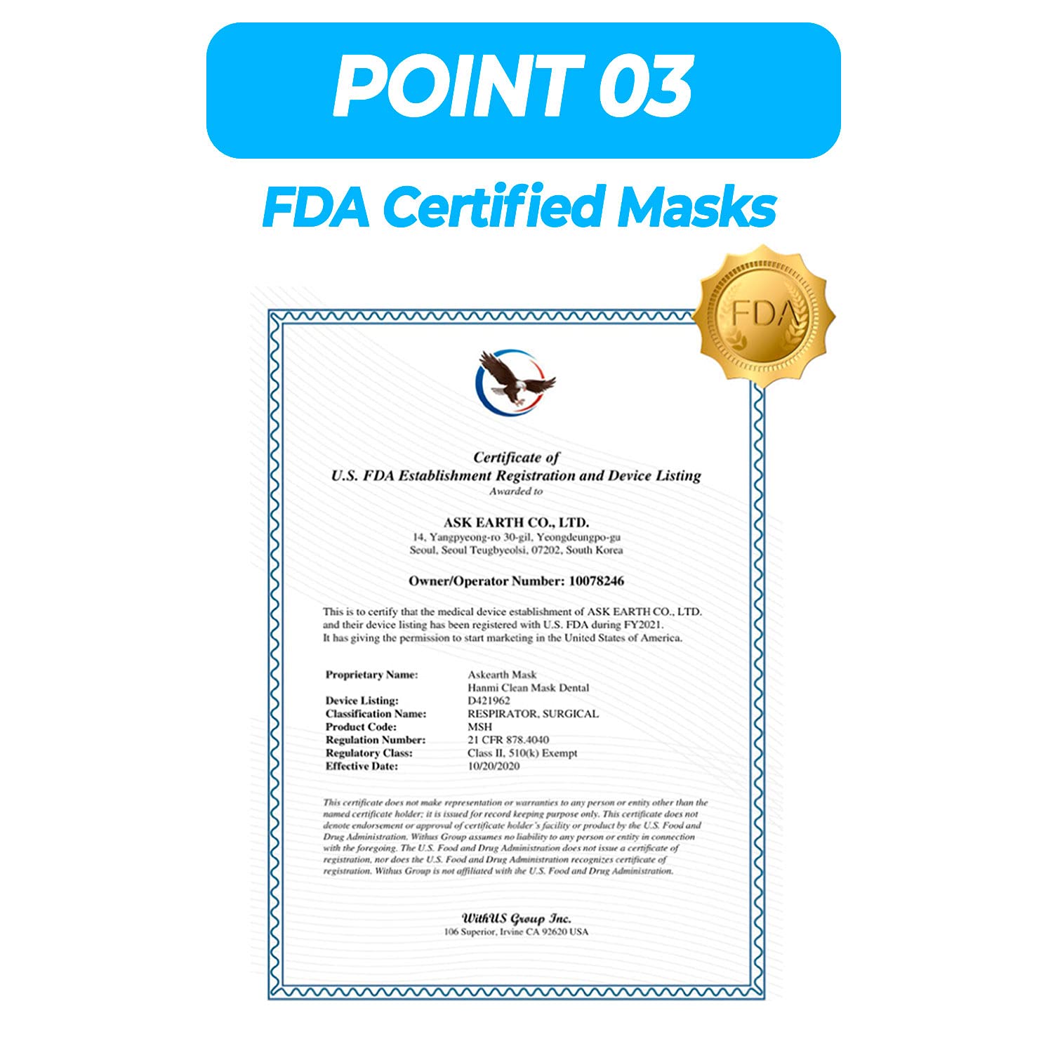 Letusto KF94 Face Masks 4-Ply Protection, 3D Design Breathable Safety Mask for Adults - White | Perfect for Travel, Work & Public Safety