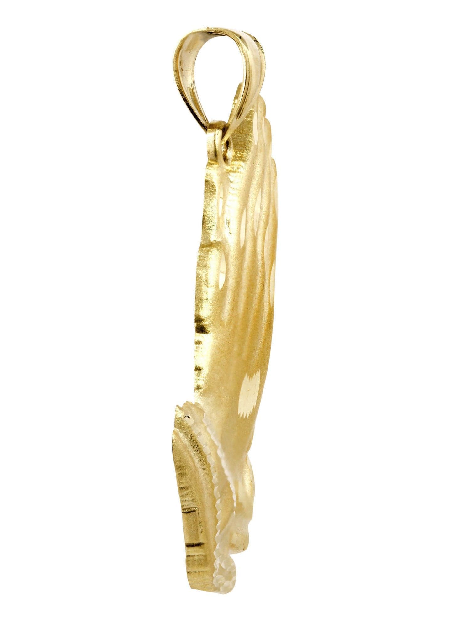 10K Gold Praying Hands Pendant Necklace - 7.2 Grams Religious Jewelry for Women & Men - Perfect for Prayer, Gifts & Everyday Wear