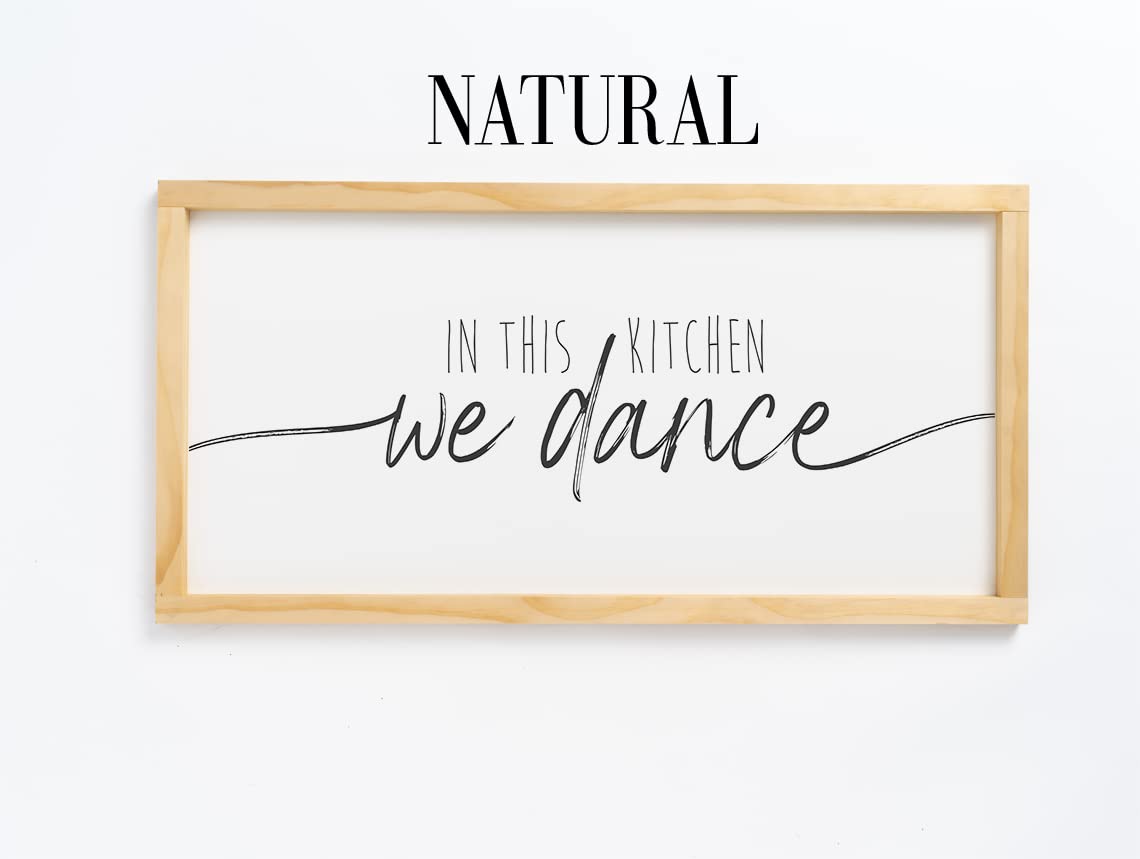Funny Kitchen Dance Sign - Rustic Wooden Wall Decor for Kitchen - 'In This Kitchen We Dance' - Perfect for Farmhouse, Home, and Restaurant Decor - Ideal for Dancing Enthusiasts & Gift Giving