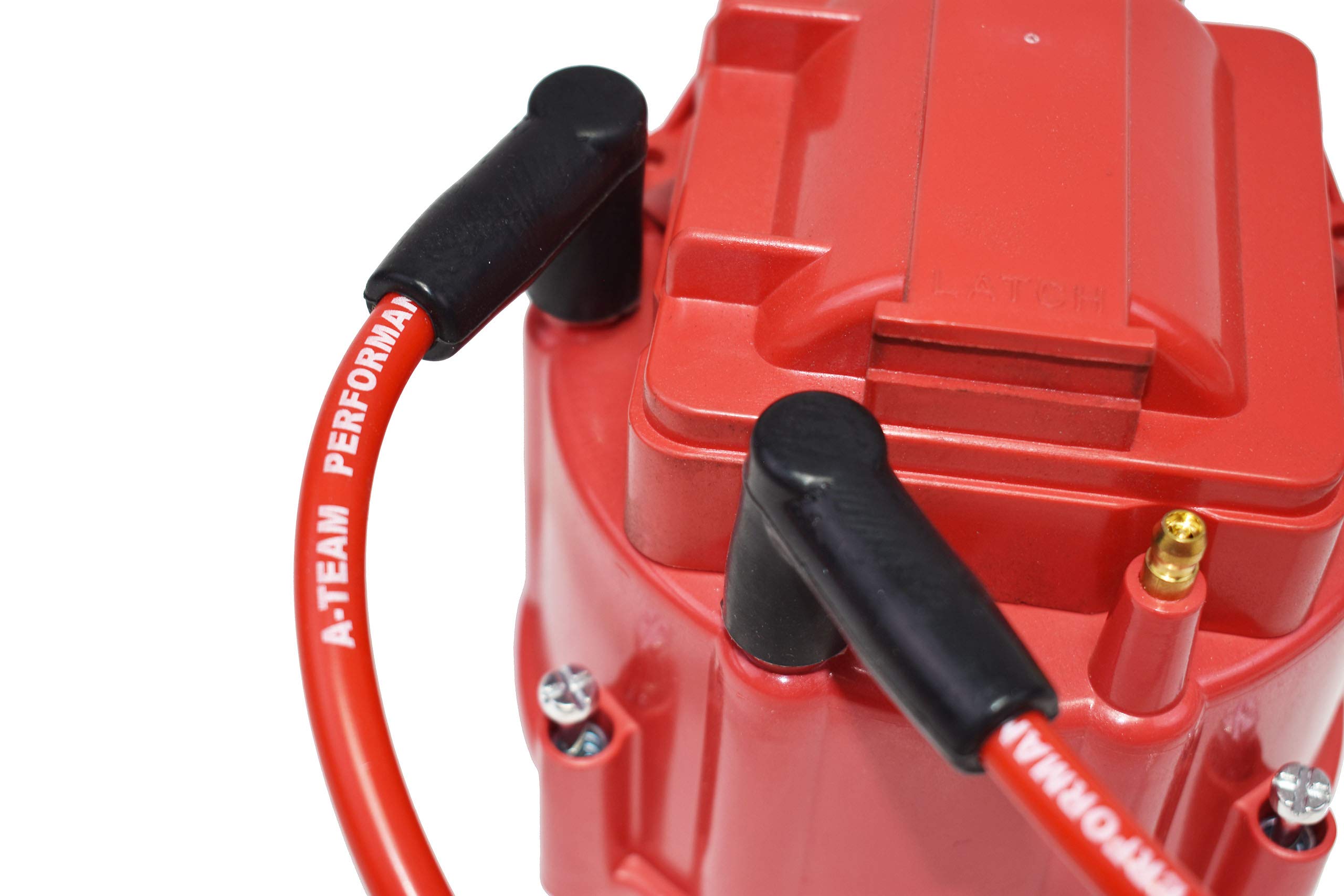 A-Team Performance Red Silicone Spark Plug Wires - Compatible with Small Block Chevy (SBC) Engines - High Heat Resistance for Marine & Performance Boats, Hot Rods, Classic Cars