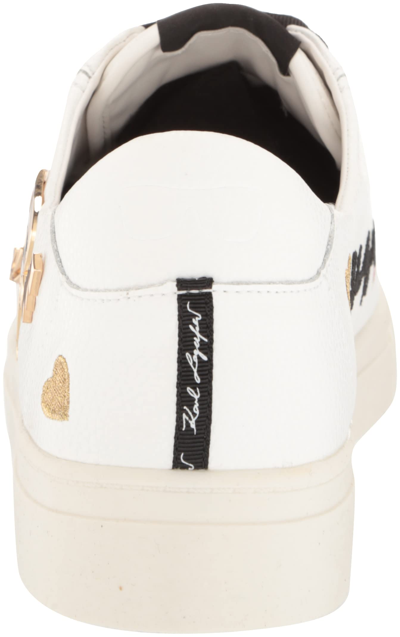 Karl Lagerfeld Paris Women's Cate Pins Sneakers - Fashionable White Leather Low-Top Lace-Up Shoes for Women | Perfect for Casual Wear, Office Outfits & Street Style