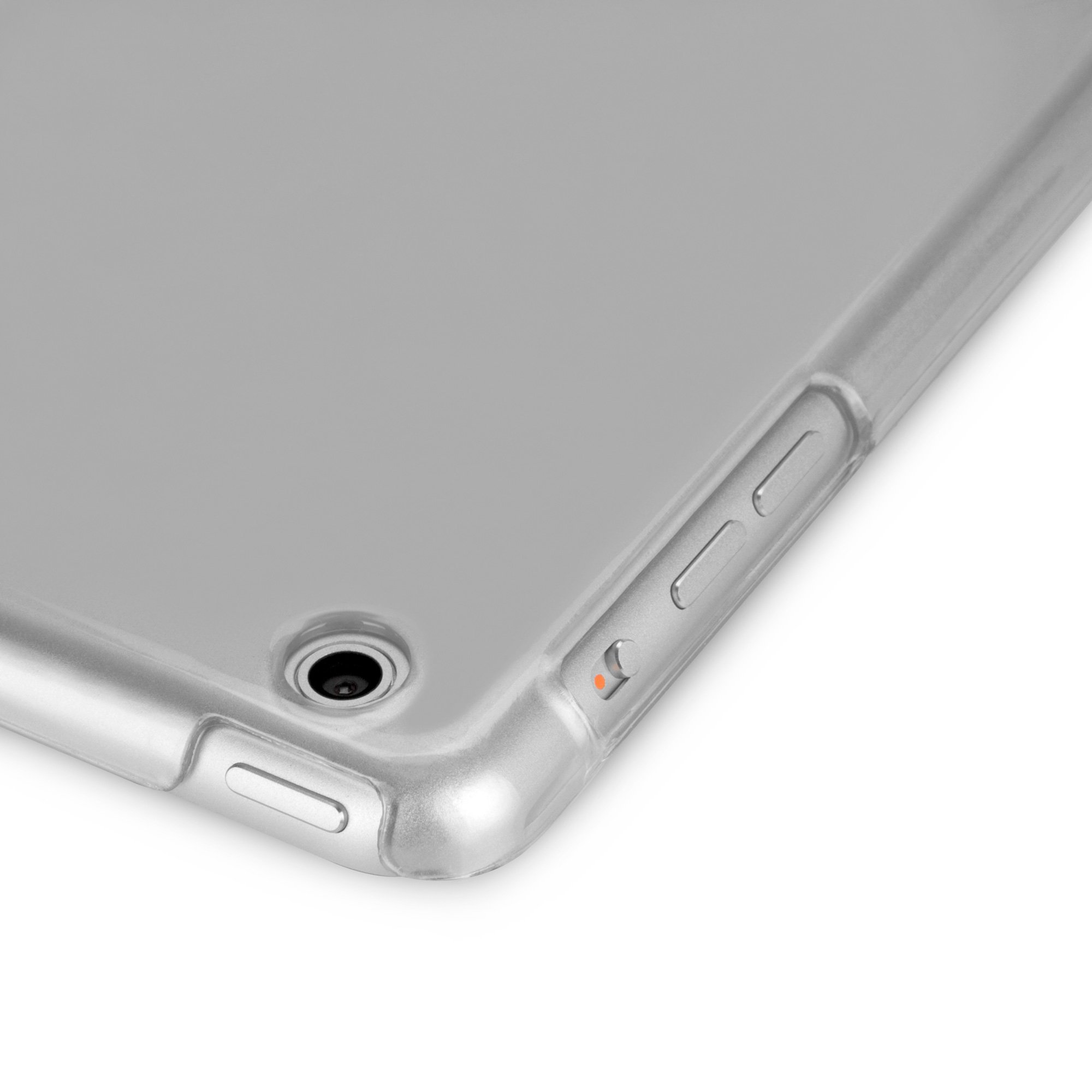 BoxWave Crystal Clear Smart Back Cover Case Compatible with iPad Air 2 (2014) - Includes Bonus Keychain Charger | Works with Apple Smart Cover | Perfect for Work, Travel & Everyday Protection