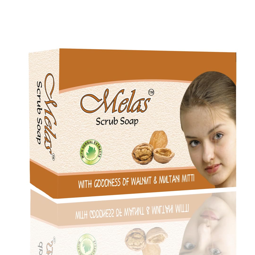 Melas Scrup Soap - Pack of 6 | Natural Handmade Bar Soap for Sensitive Skin & Daily Cleansing | Perfect for Bath, Shower & Travel