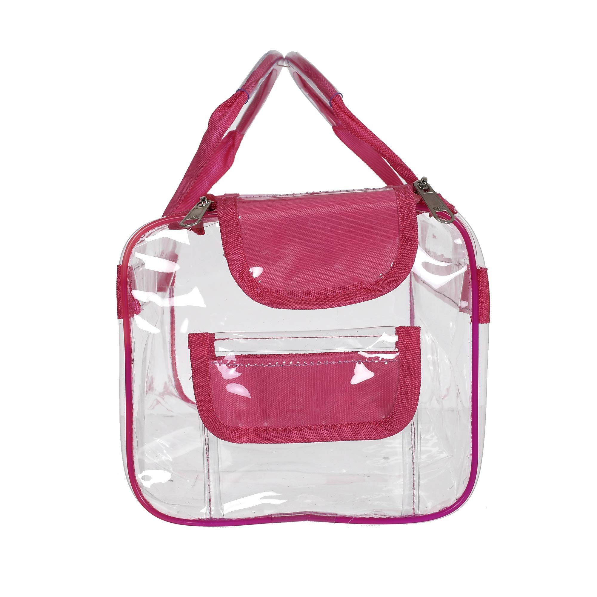 Kuber Industries Travel Toiletry Bag - Waterproof Cosmetic Pouch for Women & Men, Small Pink Organizer for Makeup, Shampoo, Toothbrush | Perfect for Vacation, Gym, Camping & Air Travel