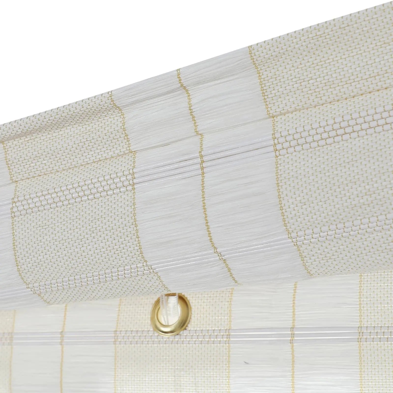 Natural Bamboo Woven Paper Window Shade - Ivory White | Eco-Friendly Roller Blind for Living Room, Bedroom & Office Decor