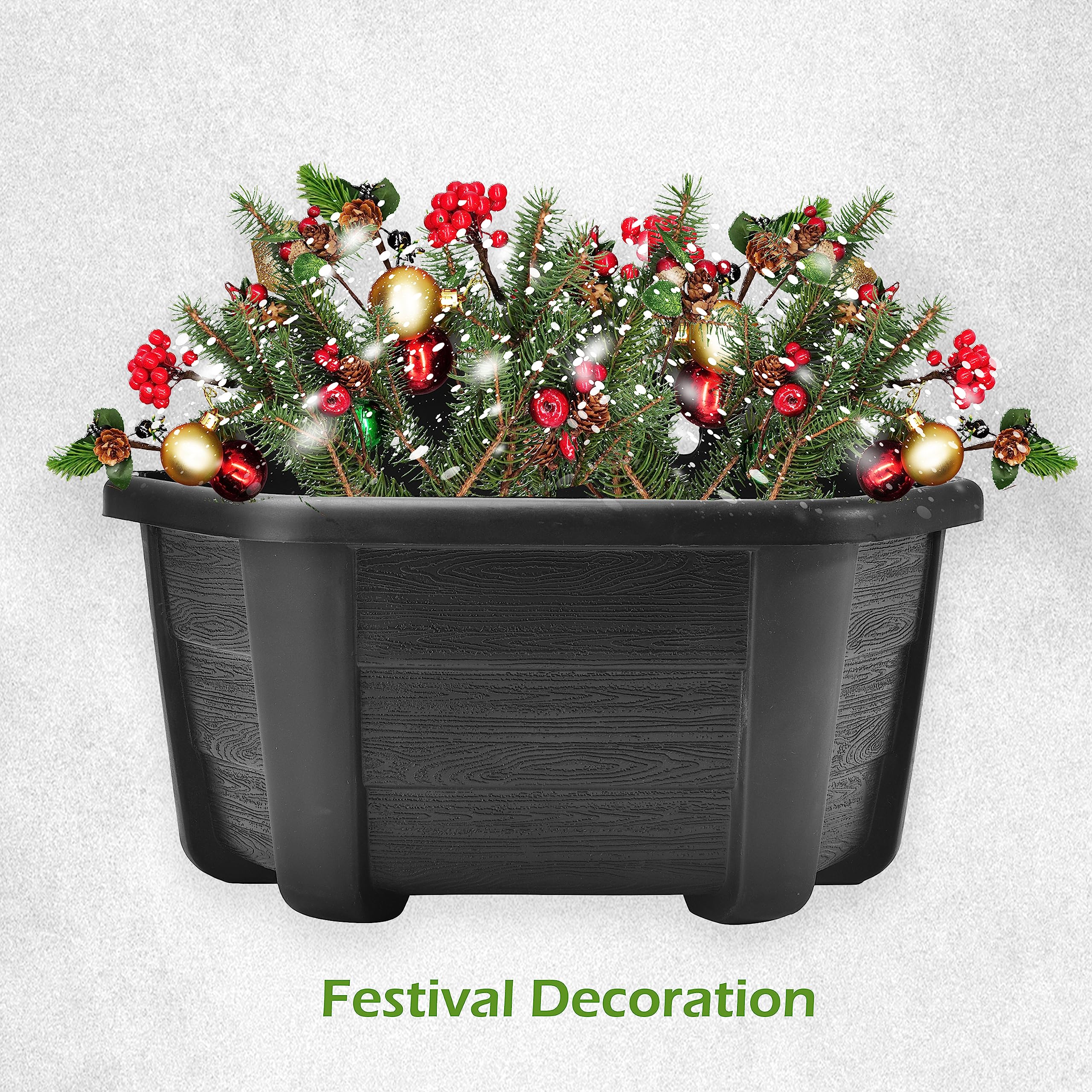 ORIMERC 9.8 Inch Self Watering Wall Planter - Indoor Hanging Plant Pots for Balcony, Railing, Home Decor - Lightweight Dark Coffee (Pack of 8) - Perfect for Herbs, Succulents & Small Flowers in Apartments & Offices