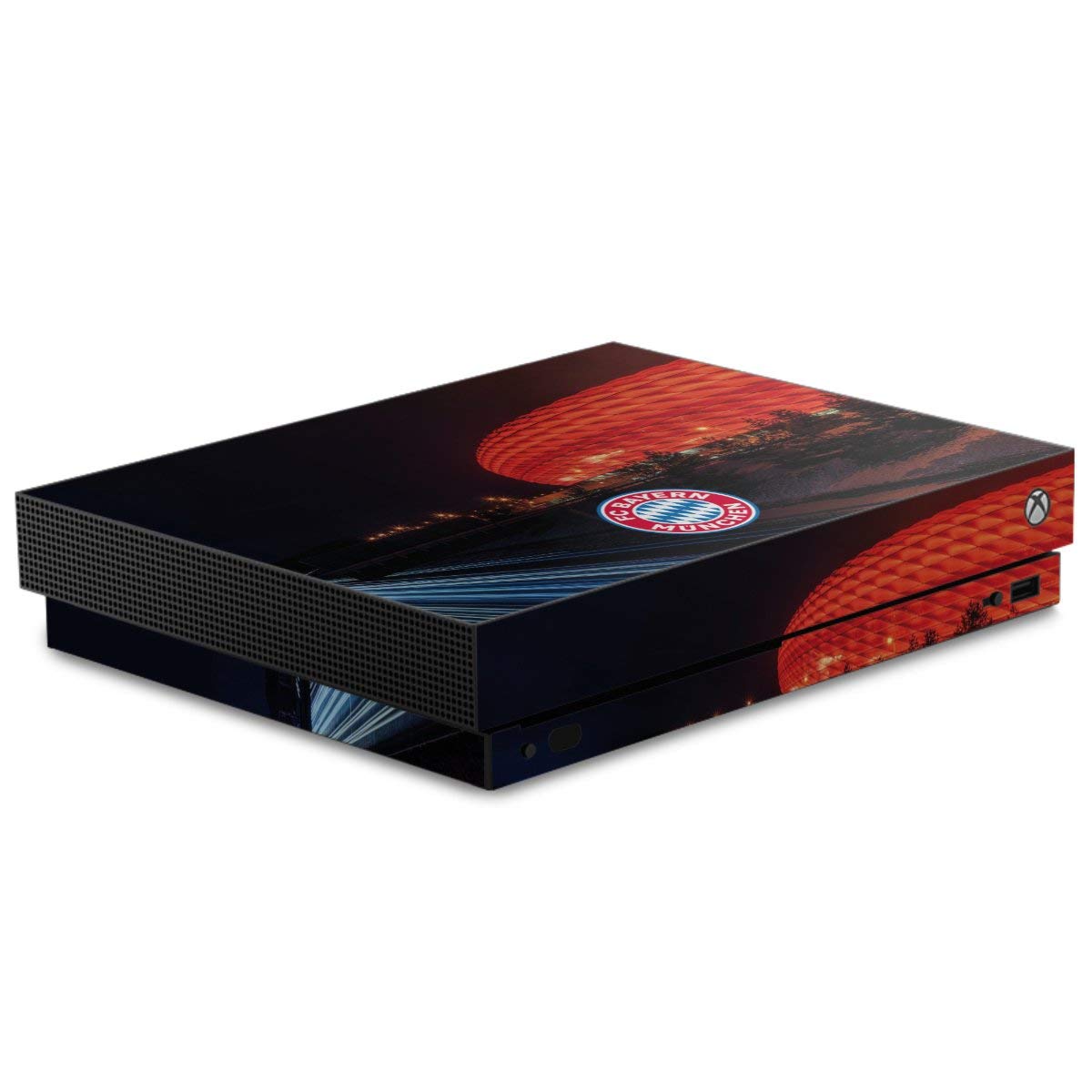 DeinDesign Xbox One X Skin Sticker - FC Bayern Munich FCB Stadium Design | Protective Vinyl Decal for Gaming Console | Perfect for Fans, Gifts & Game Room Decor