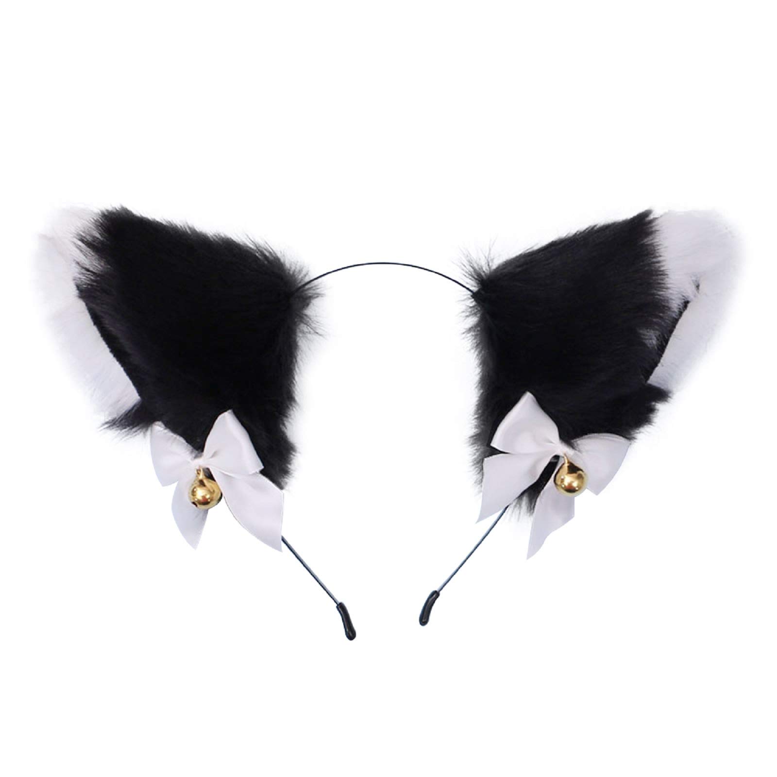 Fxaelian Animal Fox Cat Dog Ears Headband - Cute Fluffy Cosplay Costume Accessories for Halloween, Party, Anime Conventions & Dress Up Play