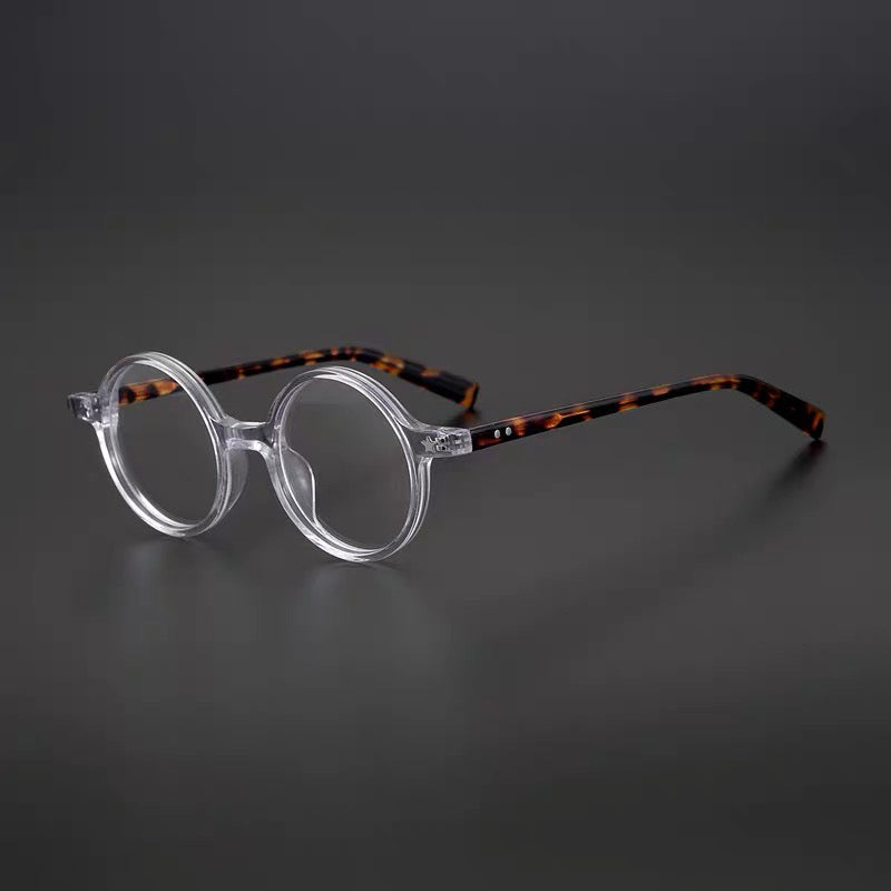 Milo Retro Round Acetate Glasses Frame - Vintage Style Eyewear for Men & Women - Perfect for Reading, Fashion, and Everyday Use
