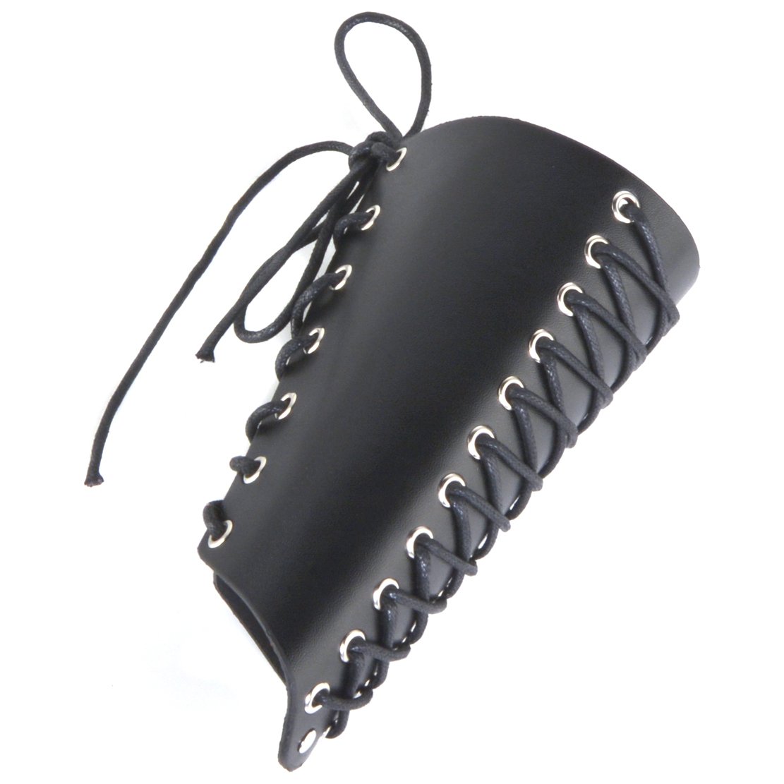 HZMAN 2 Pack Unisex Faux Leather Gauntlet Wristbands - Wide Bracer Arm Armor Cuffs for Cosplay, Renaissance Fairs & Gothic Fashion Accessories