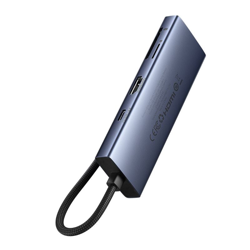 Baseus 7-in-1 USB C Hub Adapter with HDMI, USB 3.0, PD Charging & SD/TF Card Reader - Space Gray | for MacBook Pro/Air, iPad Pro, Dell XPS & More | Perfect for Home Office, Travel & Multi-Screen Setup