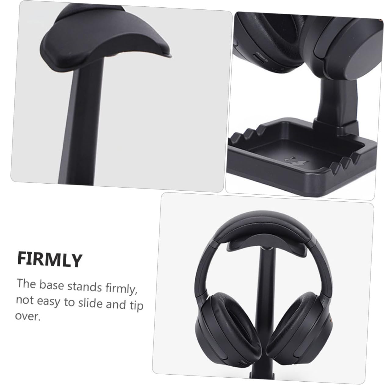 Cabilock 3-Pack Headphone Hanger Bracket - Adjustable Headset Stand for Computer Desk, Monitor Stand Accessory - Durable ABS Plastic - Perfect for Office, Gaming Setup & Home Workspace Organization