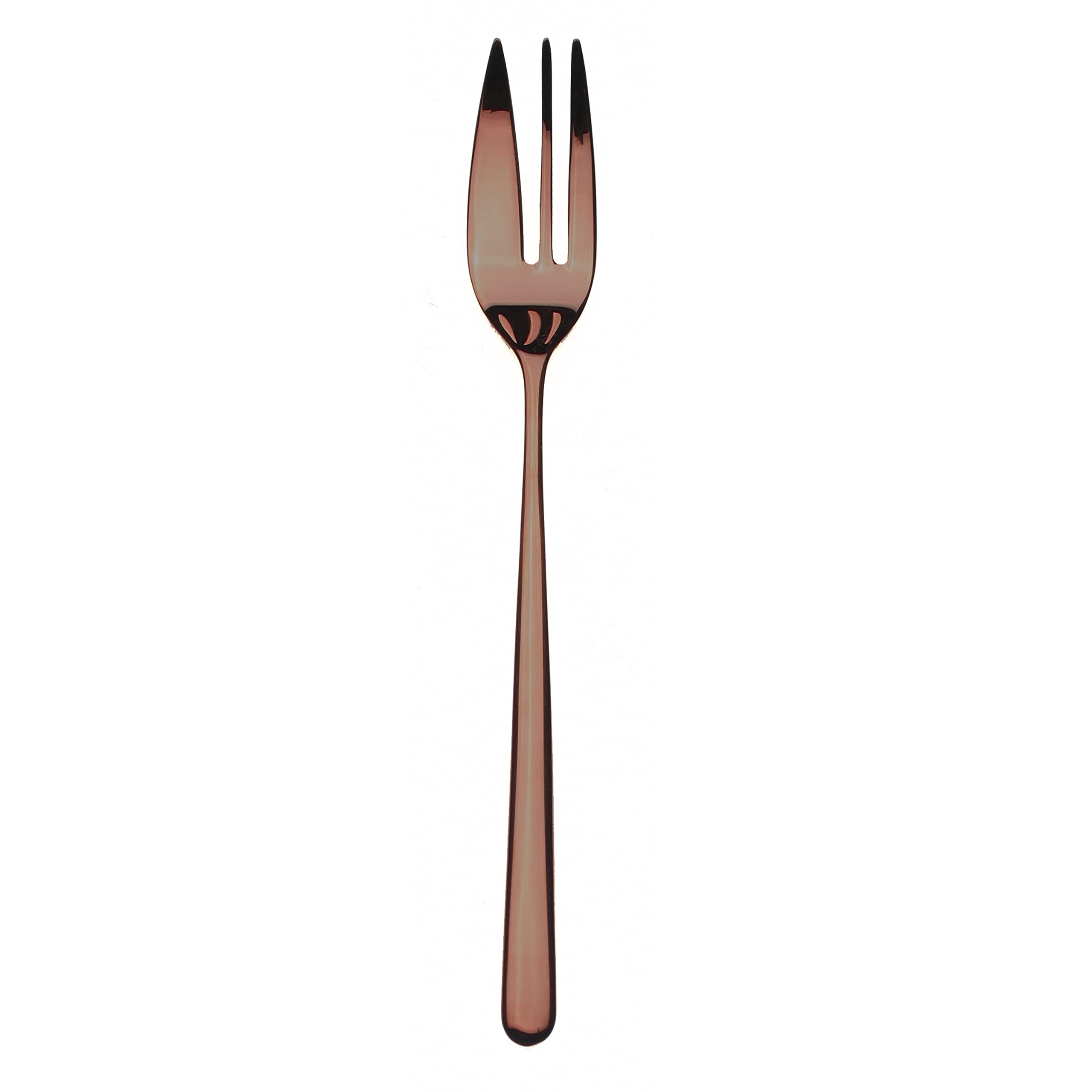 Premium Mepra Linea Bronzo 6-Piece Cake Fork Set - Elegant Bronze Dessert Forks for Parties, Weddings & Fine Dining