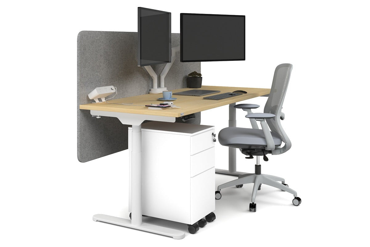 Flexi Premium Height Adjustable Single Workstation [1800L x 700W] - Ergonomic Standing Desk for Home Office, Gaming & Study - Electric Sit Stand Desk with Memory Function