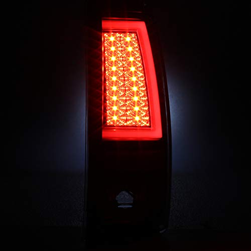 AKKON Black V2 LED Tail Lights & Brake Lamps Pair for 2003-2006 Chevy Silverado & 2005-2007 Silverado Hybrid Pickup Truck - Enhanced Visibility & Style for Night Driving & Off-Road Adventures