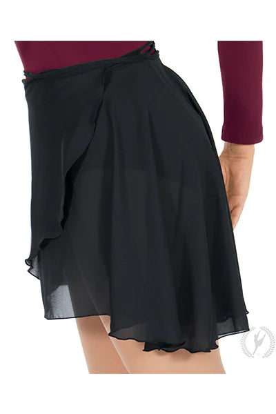 10126P Plus High Low Chiffon Wrap Skirt - Elegant Asymmetrical Flowy Skirt for Women, Perfect for Parties, Weddings & Summer Outfits