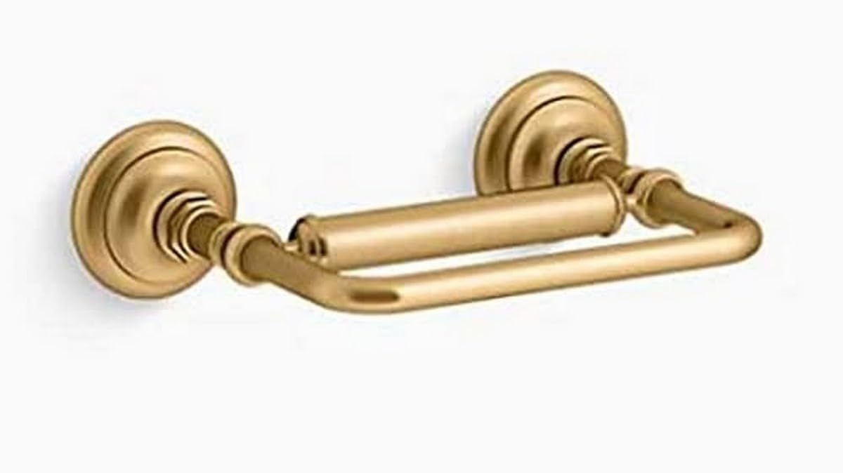 KOHLER Artifacts Single Bar Horizontal Toilet Paper Holder - Modern Bathroom Tissue Dispenser for Home & Commercial Use - Perfect for Restrooms, Hotels, and Offices