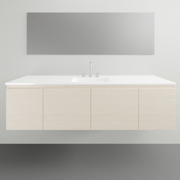 ADP Glacier Lite Slim Vanity with Ceramic Top - Modern Bathroom Storage for Small Spaces | Perfect for Powder Rooms, Apartments & Tiny Homes