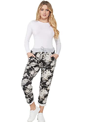 Black White Grey Floral
