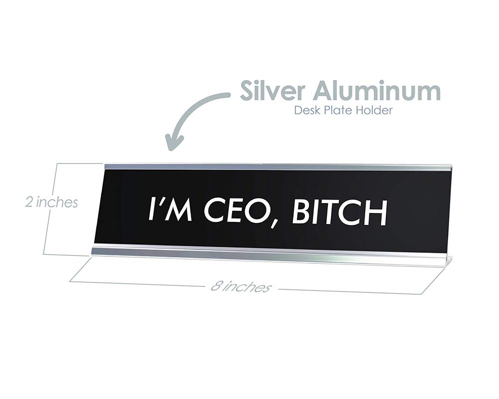 Funny I'm CEO Bitch Novelty Office Desk Sign - Motivational & Sarcastic Decor for Bosses, Entrepreneurs, Home & Office Workspace