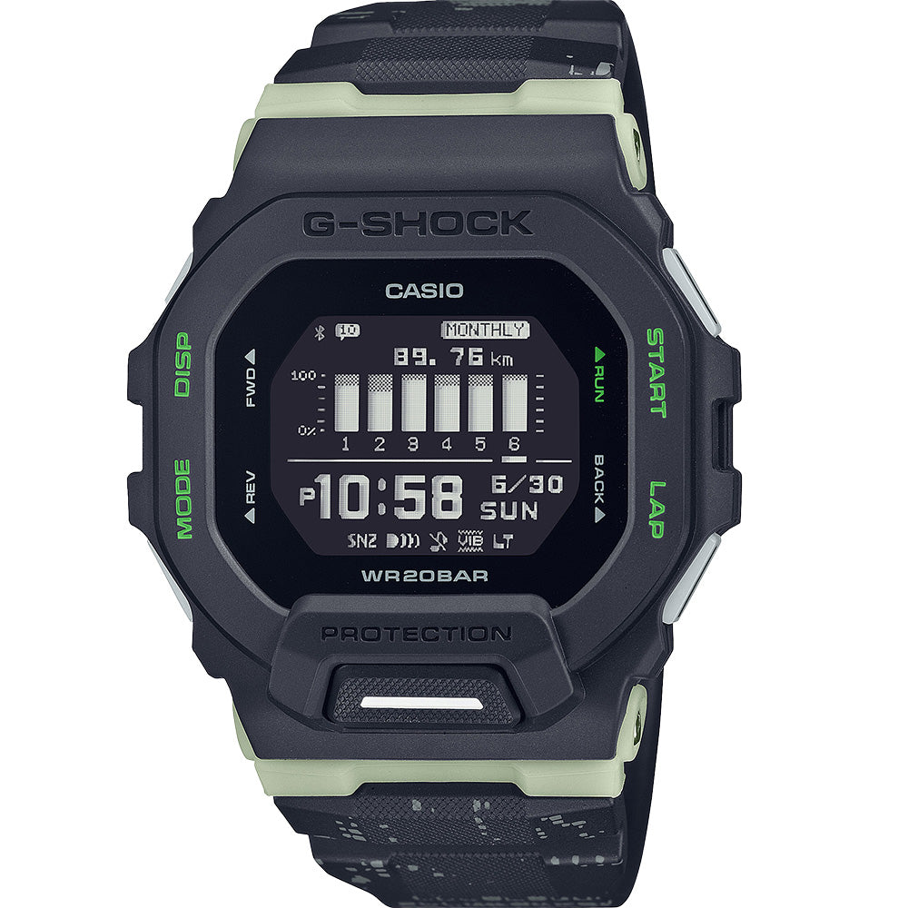 G Shock GBD200LM-1 Midnight City Run Digital Sports Watch for Men - Waterproof, Shock Resistant, Step Tracker - Perfect for Running, Hiking & Outdoor Adventures
